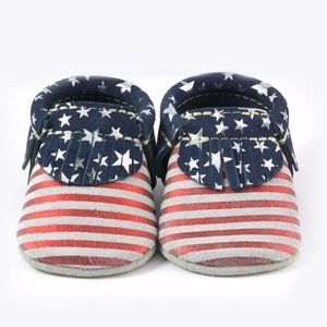 First Steps American Leather Moccasins