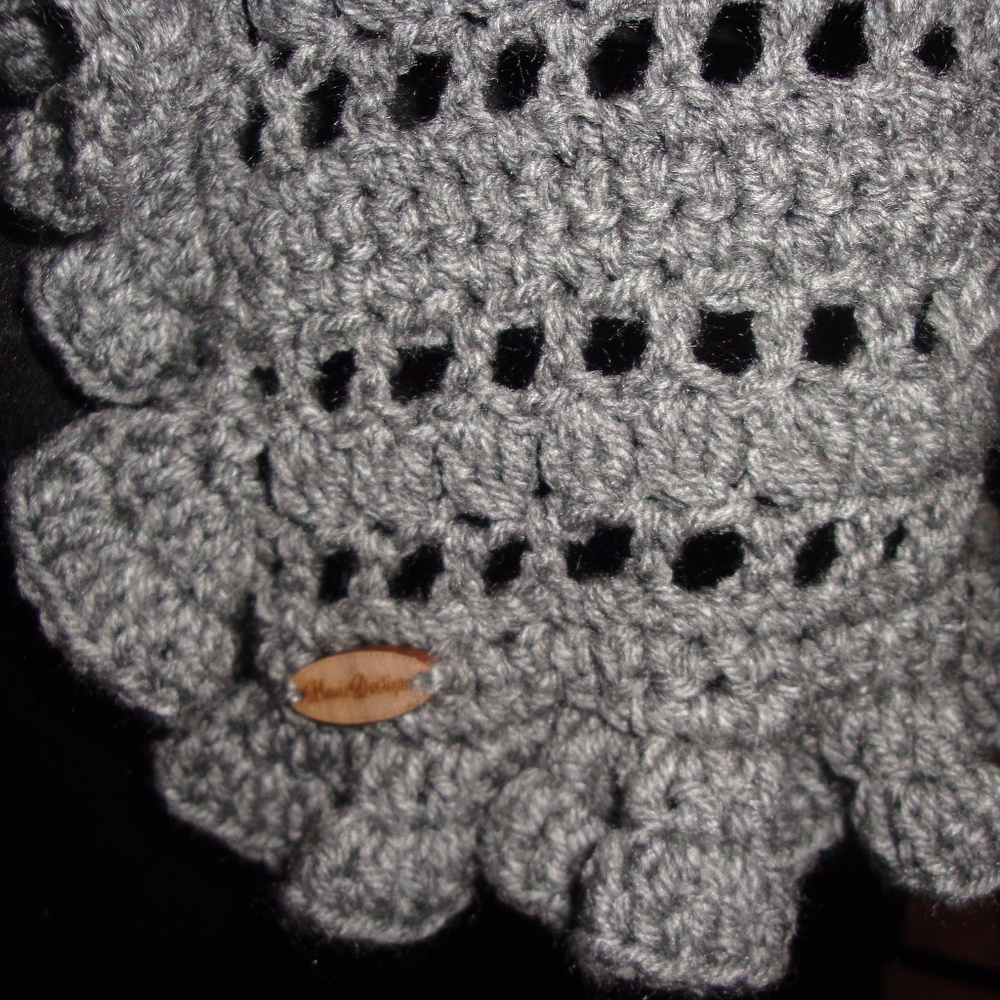 Hand Crafted Crochet Ruffled Wrap - Picture 4 of 7