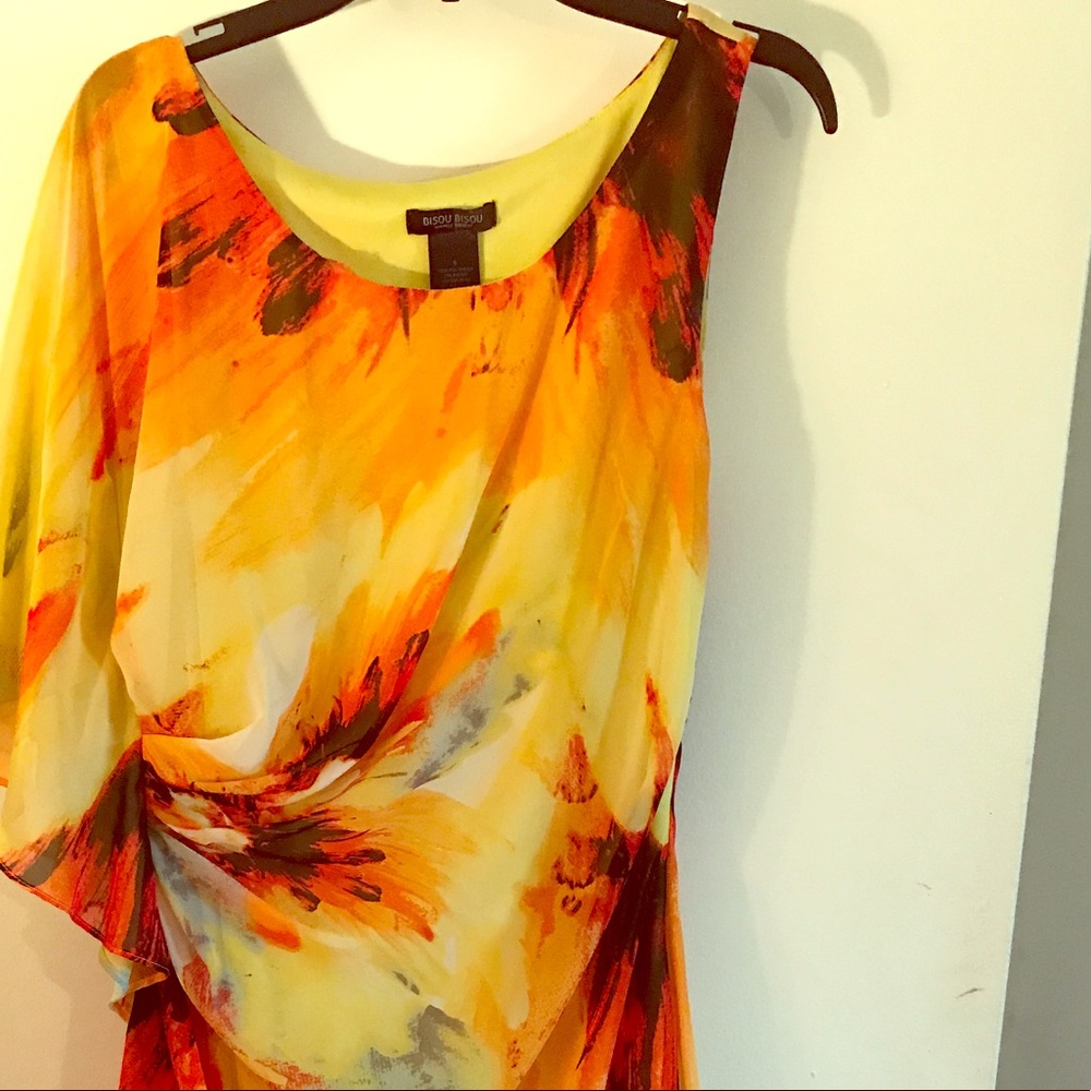 Beautiful multi colored asymmetrical dress
