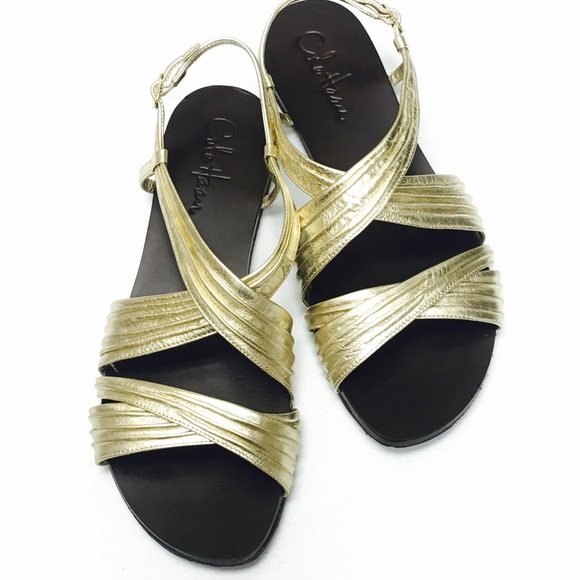 COLE HAAN Gold Strappy Sandal | Size 7.5 - Picture 2 of 4
