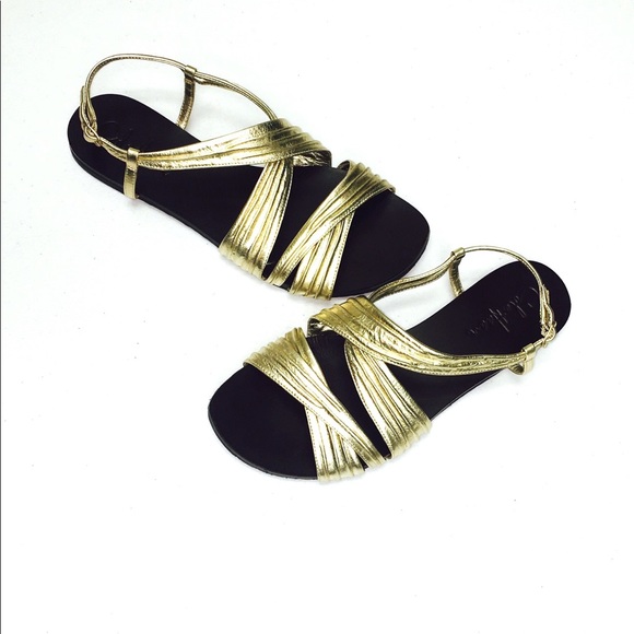 COLE HAAN Gold Strappy Sandal | Size 7.5 - Picture 3 of 4
