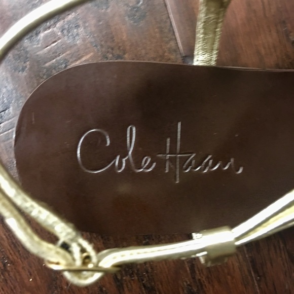 COLE HAAN Gold Strappy Sandal | Size 7.5 - Picture 4 of 4