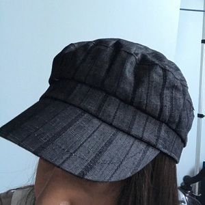 Grey and black messenger hat!