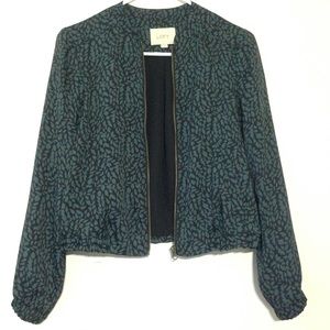 Ann Taylor Leaf Print Bomber