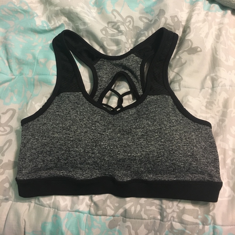 Grey sports bra