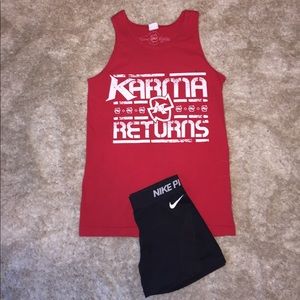 Red Karma Returns Cheer Tank Top❤️