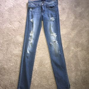 Flying monkey mid rise skinny jeans