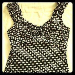 Black and White Tank Blouse