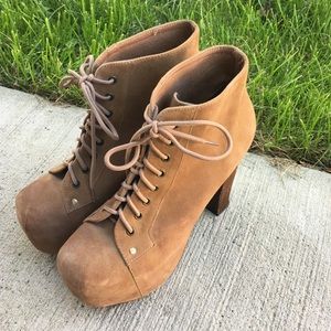 Jeffrey Campbell Tan Lita ankle booties Sz. 9.5