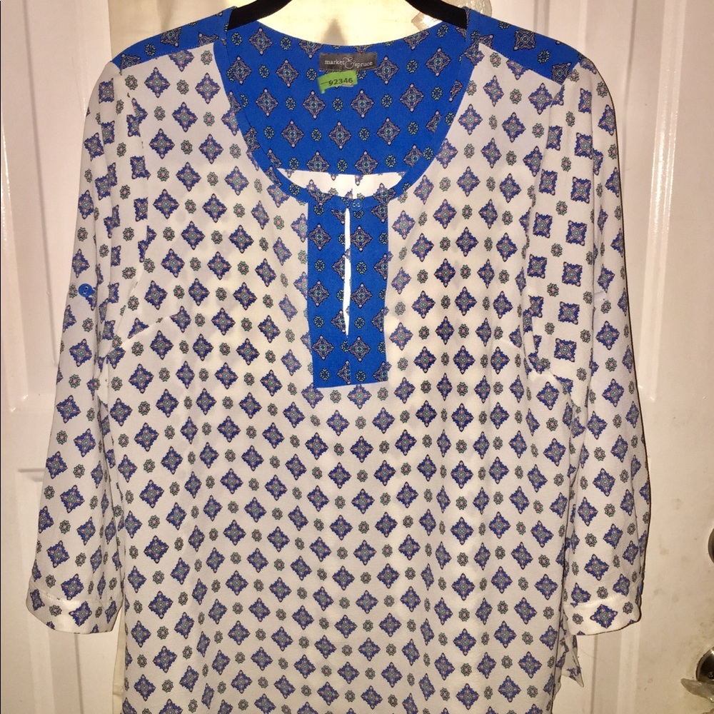 Pre-Owned,Market&Spruce, hi low hem,Drapery(M),Top