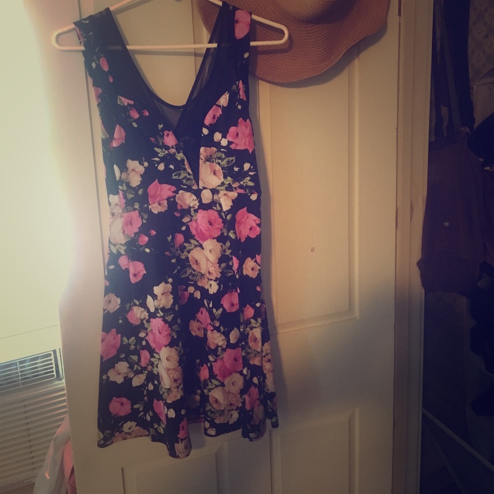 Floral navy Blue dress