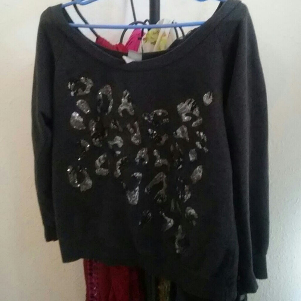 Sequin Animal print sweatshirt