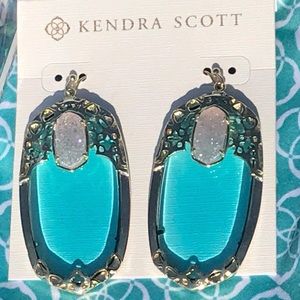 Custom Kendra Scott London Blue Deva earrings