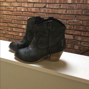 Grey Western Booties