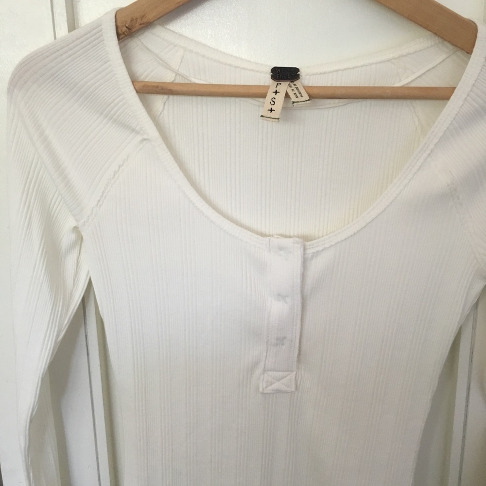 SOLD -Free People top with button front
