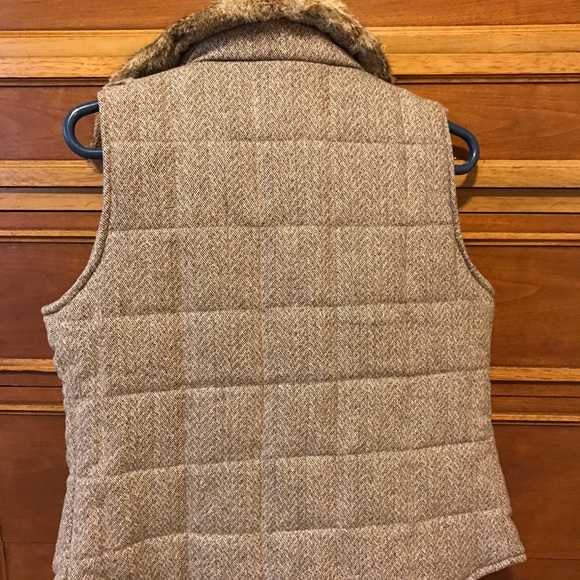 Tyler Boe herringbone fur vest - Picture 4 of 4