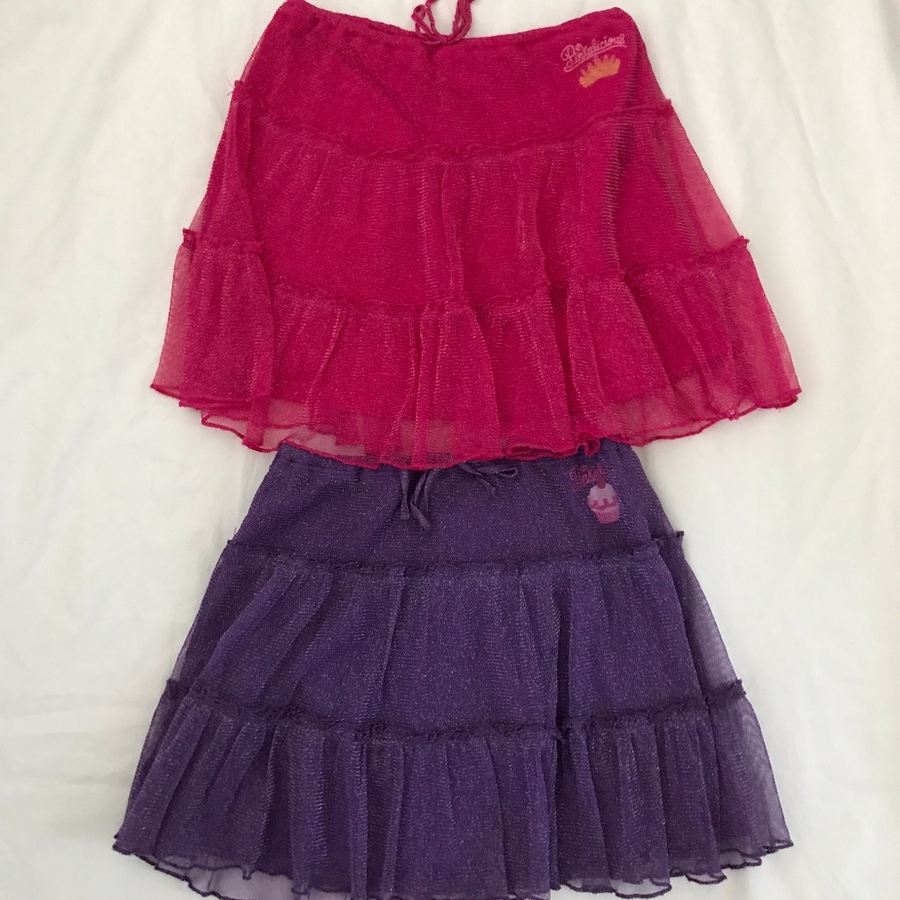 Lot of 2 Pinkalicious sparkle tulle skirts tutus 6