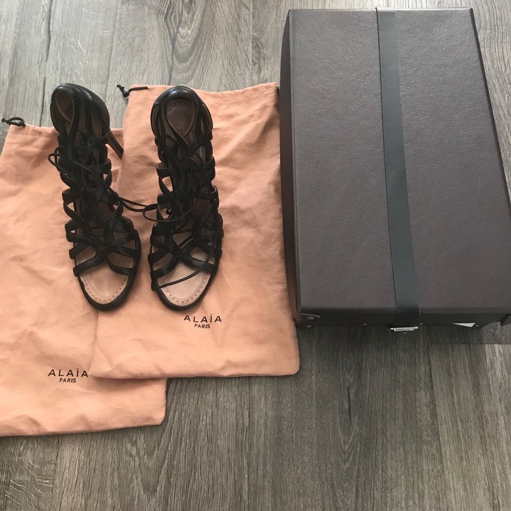 Alaia caged sandals, 36.5