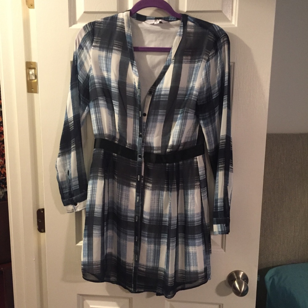 Jack button down chiffon dress