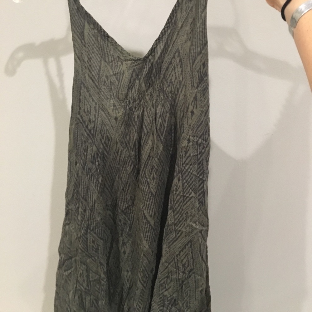 Free People green/olive maxi dress XS