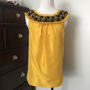Kate Spade Jeweled Embellished Collar Top XS