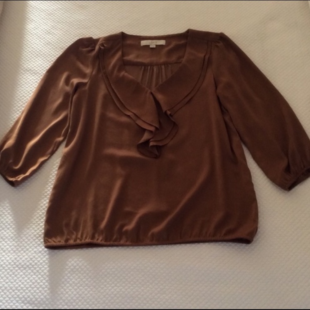 Copper silky blouse
