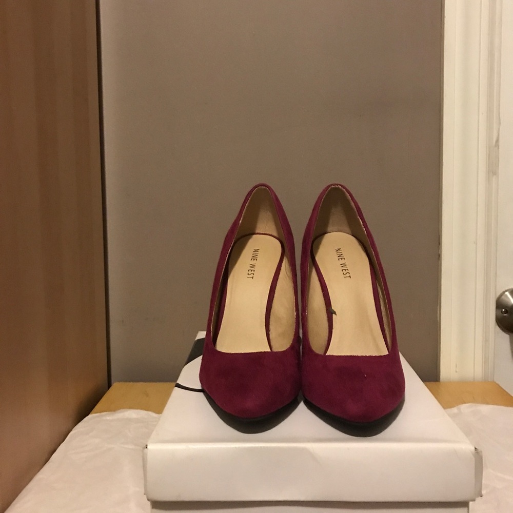 Nine West New Burgundy wedges in size 7