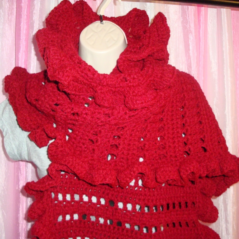 Hand Crafted 2pc. Ruffled Wrap and Boot Cover - Picture 3 of 8