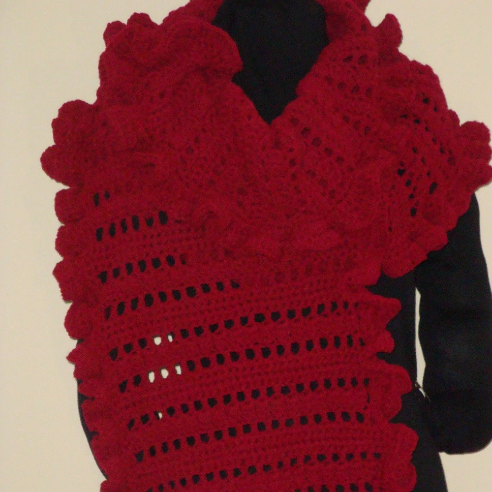 Hand Crafted 2pc. Ruffled Wrap and Boot Cover - Picture 8 of 8