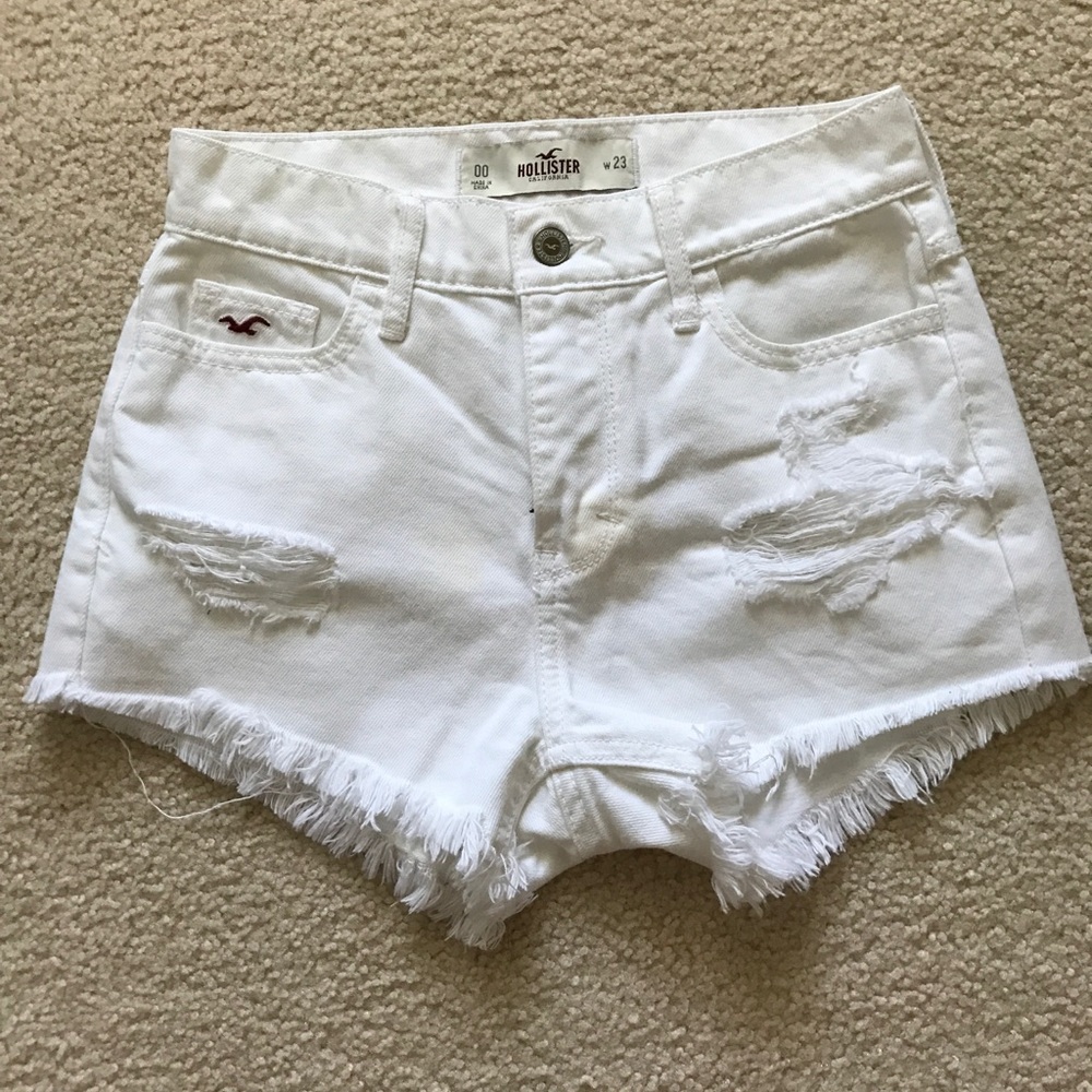 Hollister white shorts