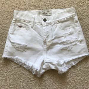 Hollister white shorts