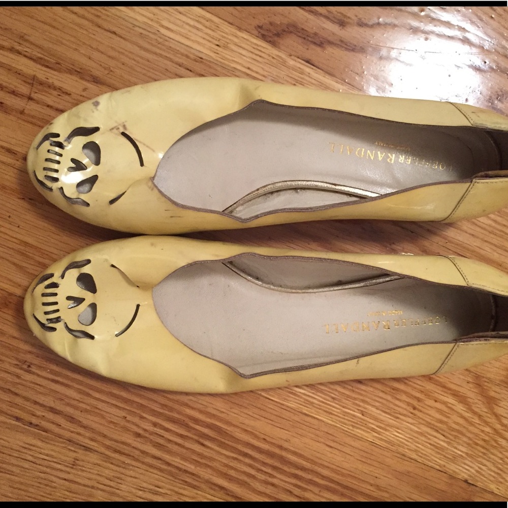 Loeffler Randall Skull Cut Out Flats Size 36