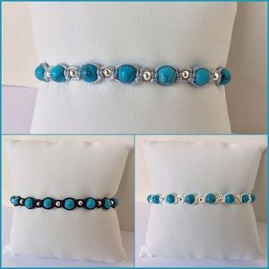Sterling Silver Turquoise Macrame Bracelet