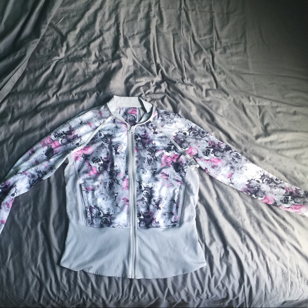 lululemon Watercolor Floral Zip Up Jacket