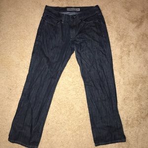 Dark blue jeans