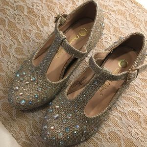 Chase & Chloe Sparkle Heels Sandals Gold