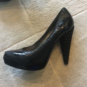 Black studded heels size 9 French connection