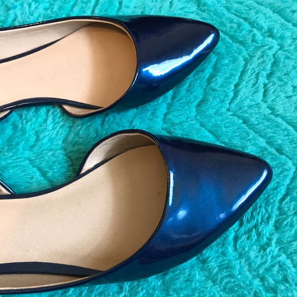 Electric blue Mossimo pointed toe flats - Picture 1 of 5