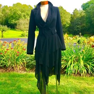 NEW FALL FASHION - Gracia Black Ruffle Coat