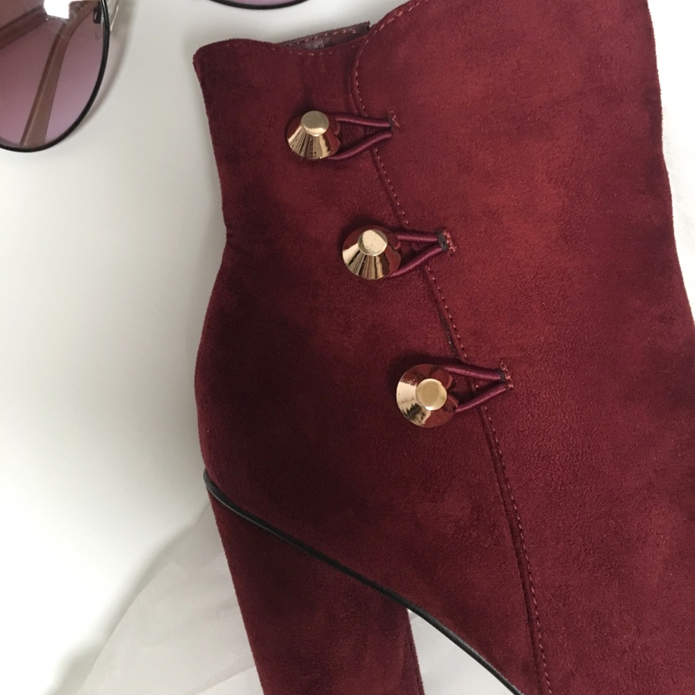 🌼NWT Suede Burgundy Pant Boot - Picture 5 of 5