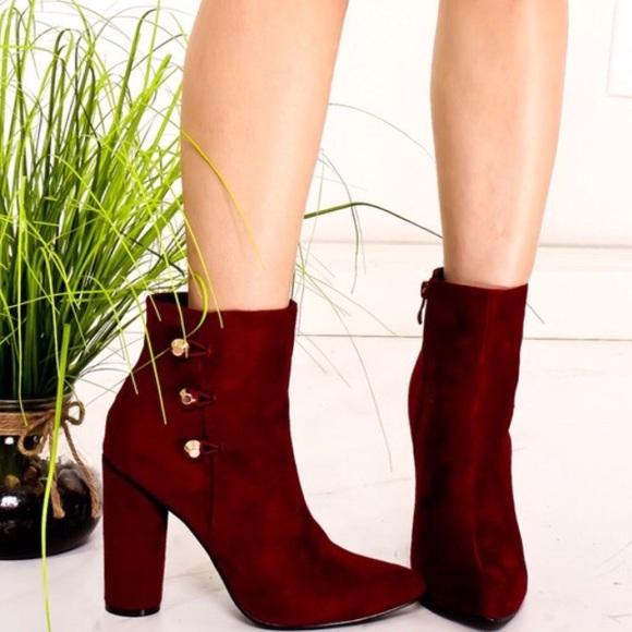 🌼NWT Suede Burgundy Pant Boot - Picture 4 of 5