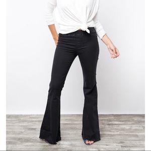 Flare Pants in Dark Denim