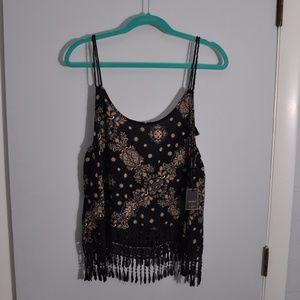 Forever 21 Flowy Fringe Tank top