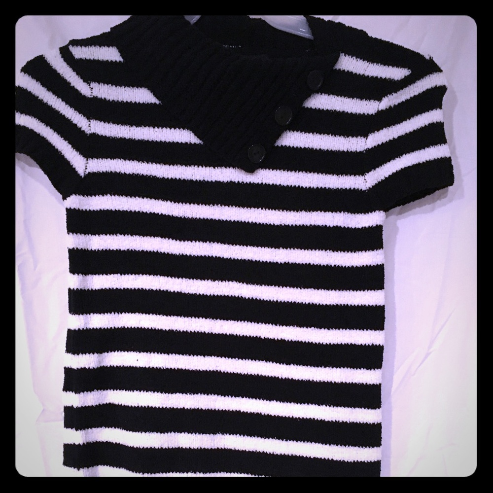 Forever and Ever Girls Top Black and white Size L