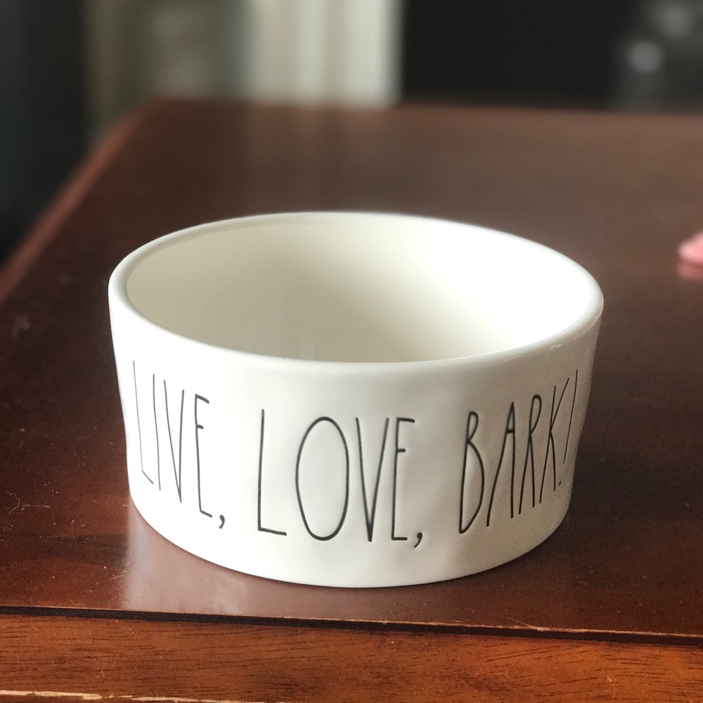 Rae Dunn Dog Bowl- Live,Love,Bark!