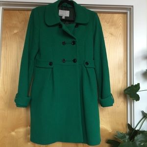 *FINAL PRICE* Old Navy Tab-Waist Wool Coat Green M