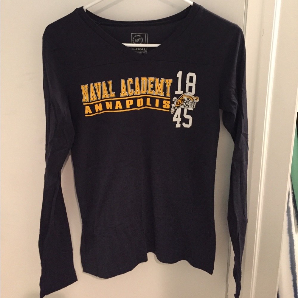 Naval Academy Long Sleeve V-Neck Tee
