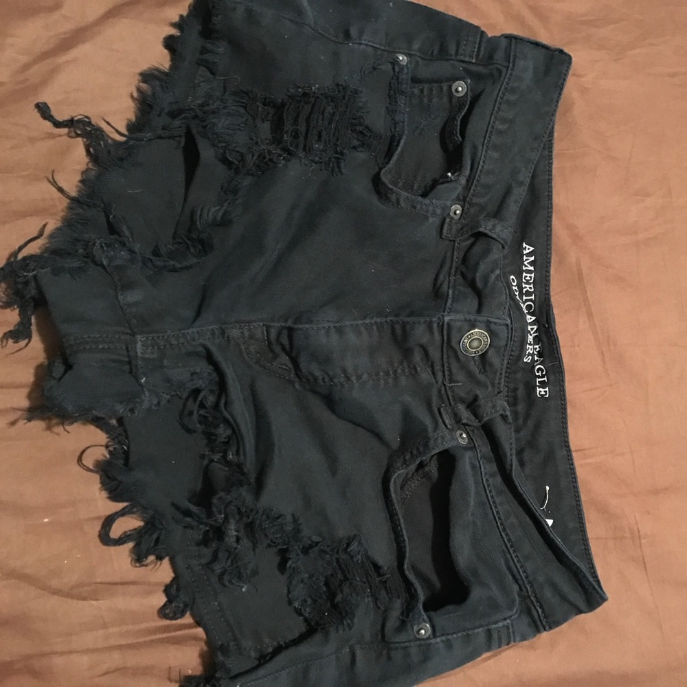 Black American Eagle Jean Shorts