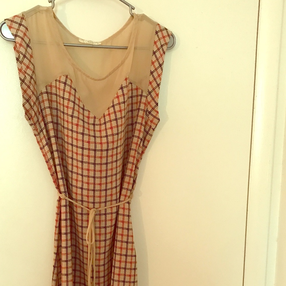 Checked patterned dress