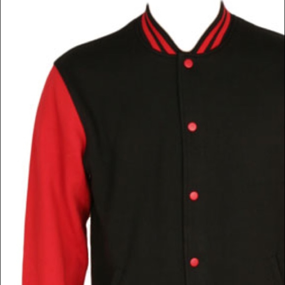 Red & Black varsity jacket - Picture 2 of 3